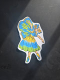 Forget-me-not fairy sticker