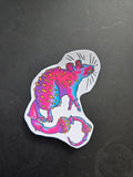 Trippy mushroom rat sticker