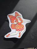 Fly agaric fairy sticker