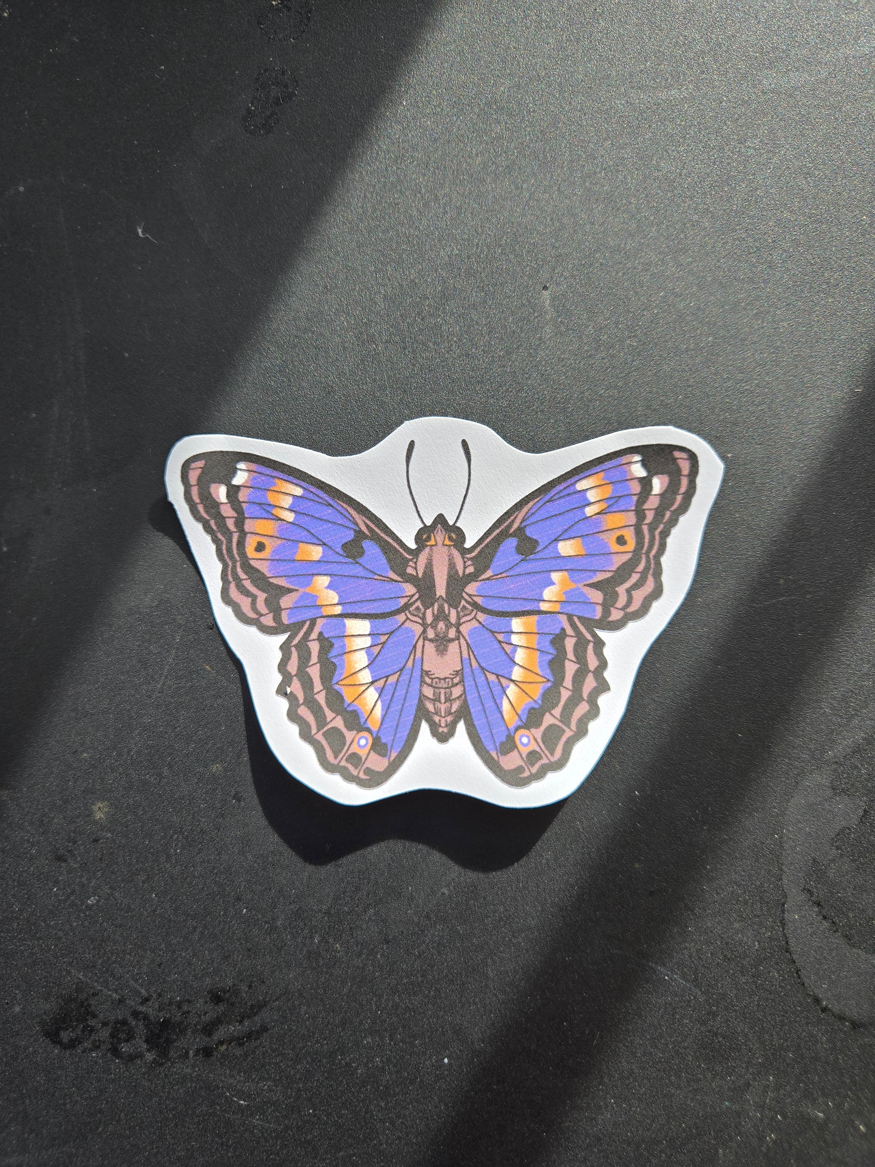 Purple emperor butterfly sticker