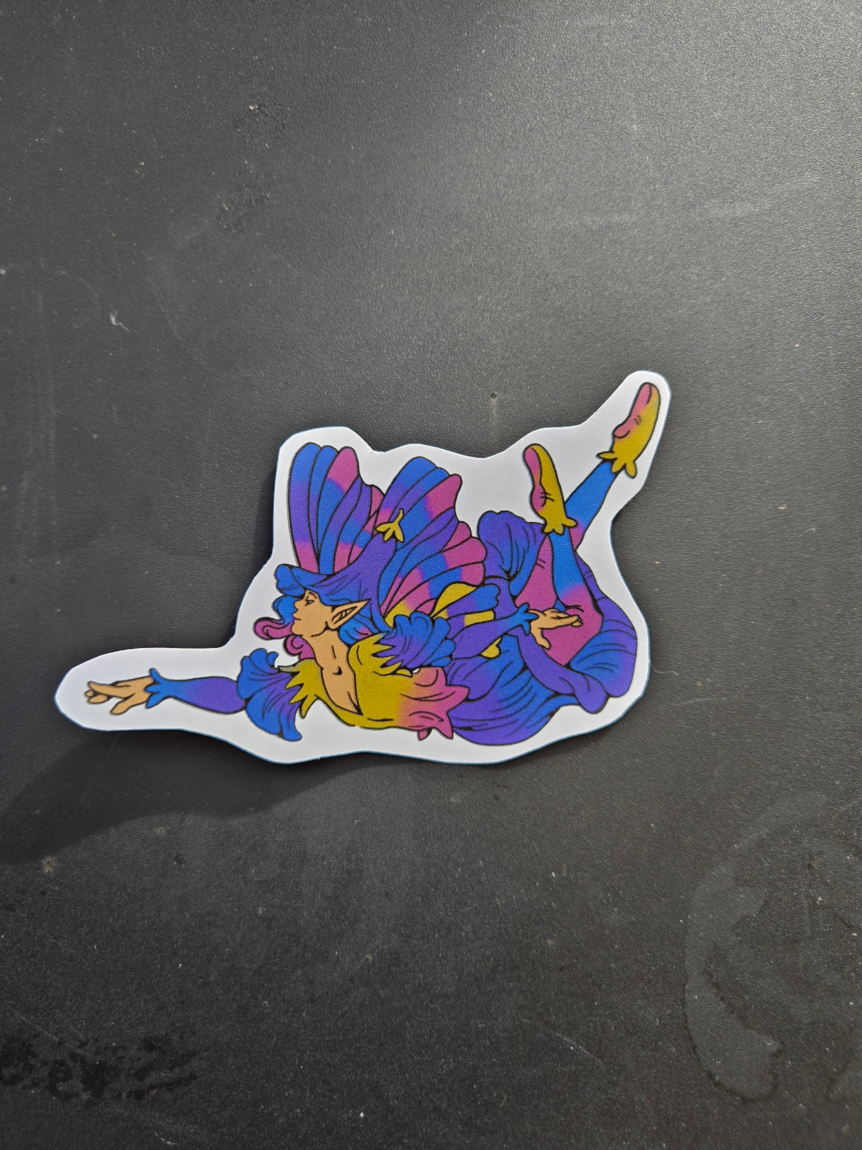 Morning glory fairy sticker