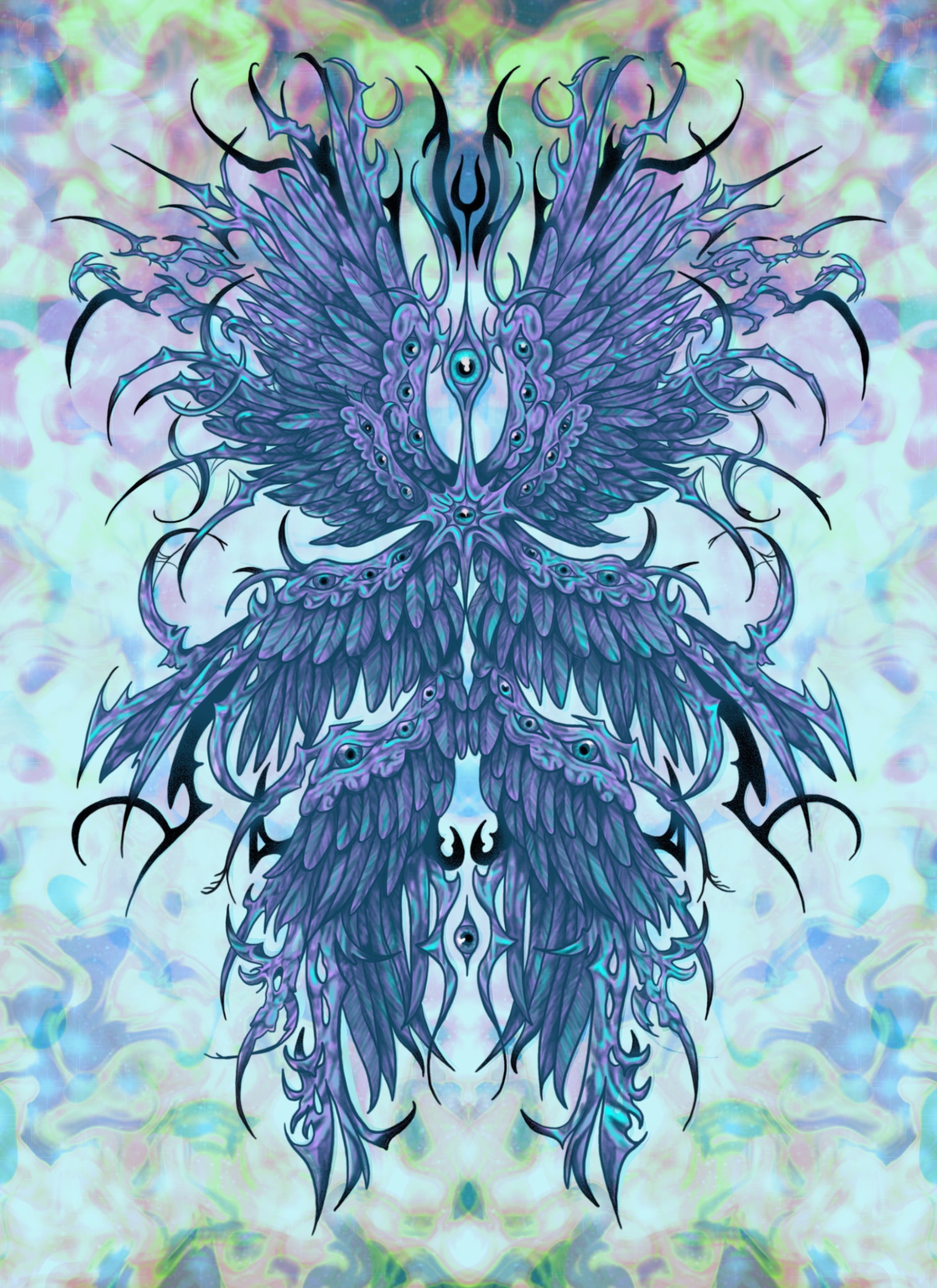 Seraphim cyber sigilism print